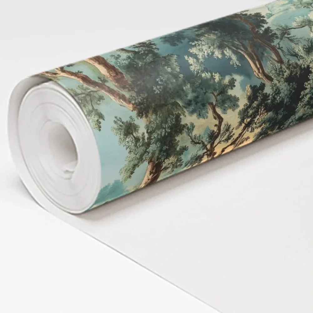 Painted Paper “Leocadie” Premium Peel and Stick Wallpaper (2 rolls)